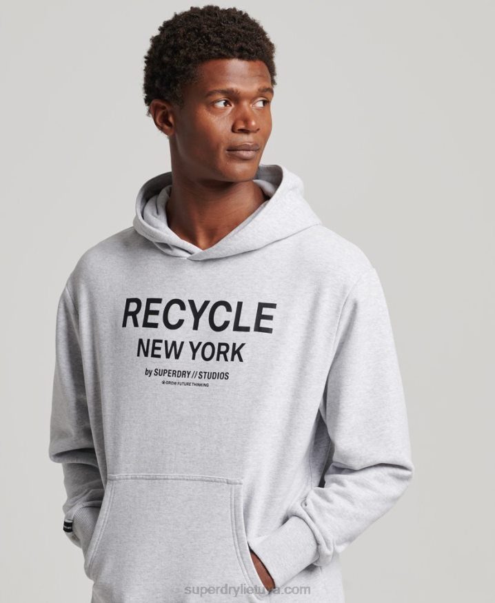 Superdry Recycled City Hoodie Light Grey Men