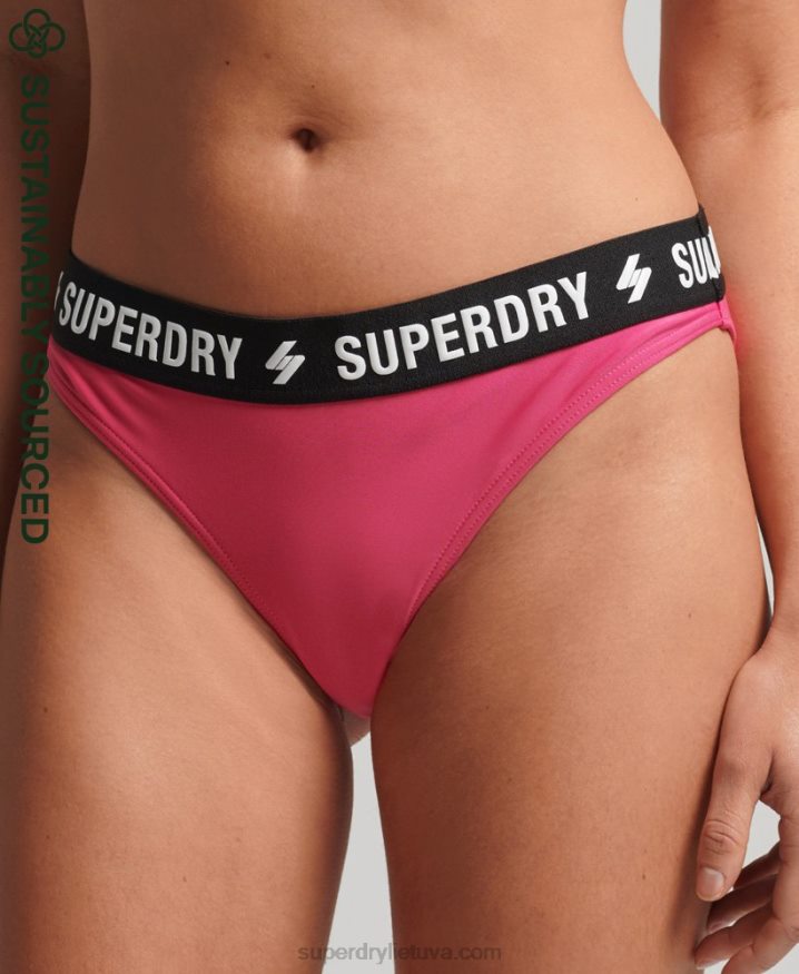 Superdry Recycled Elastic Bikini Briefs Pink Women