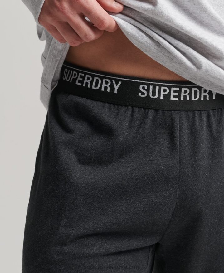 Superdry Recycled Sleepwear Pants Black Men