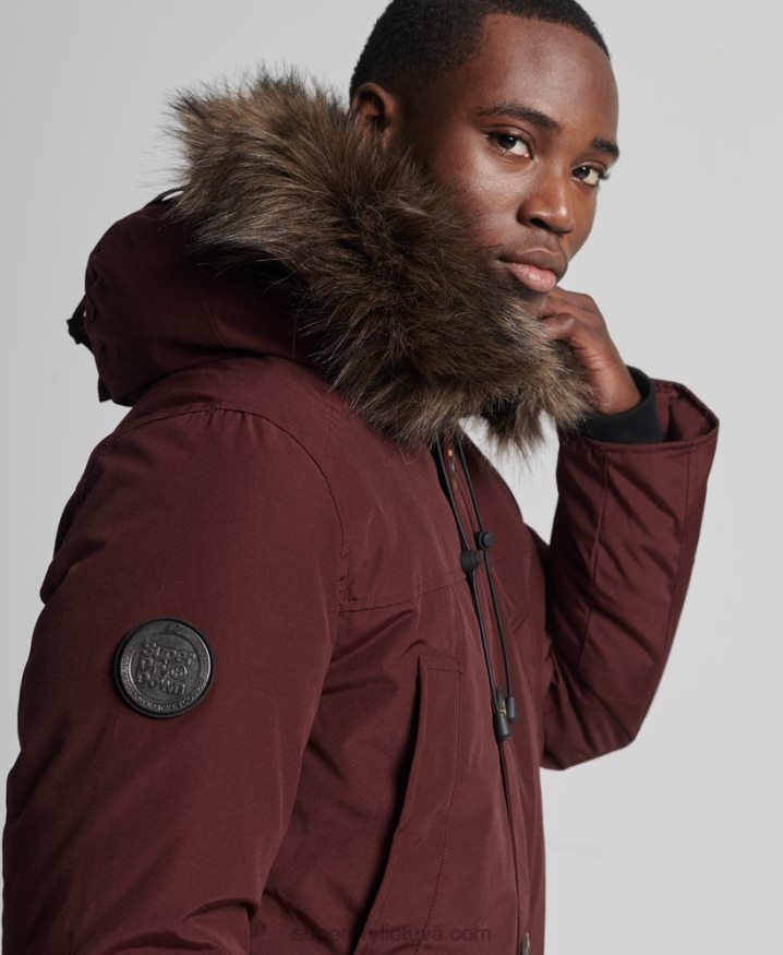 Superdry Rookie Down Parka Jacket Purple Men