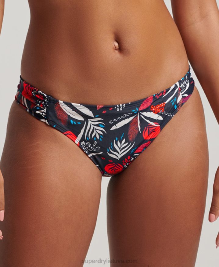 Superdry Ruched Recycled Bikini Briefs Navy Women