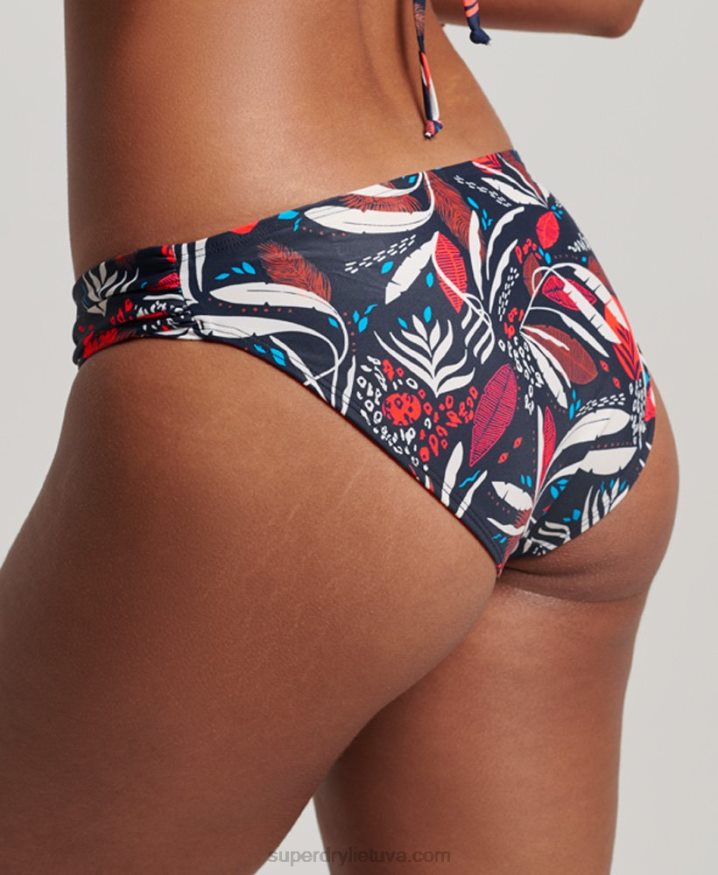 Superdry Ruched Recycled Bikini Briefs Navy Women