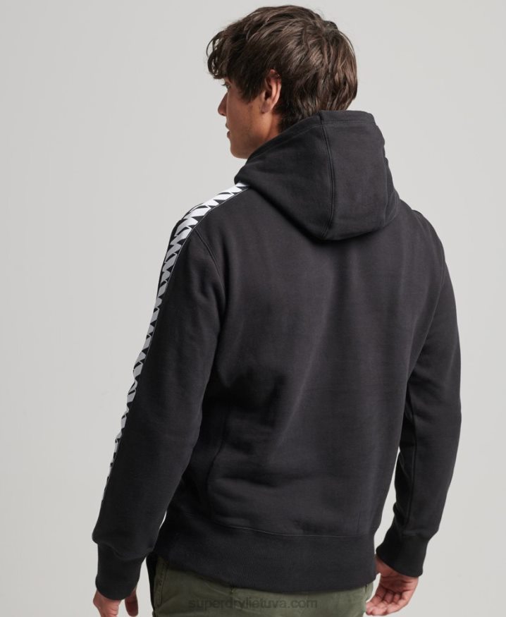 Superdry S Logo Tape Hoodie Black Men