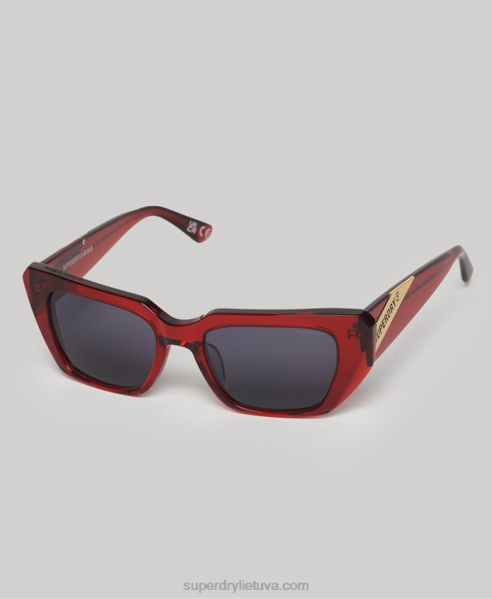 Superdry SDR 90s Angular Sunglasses Red Women