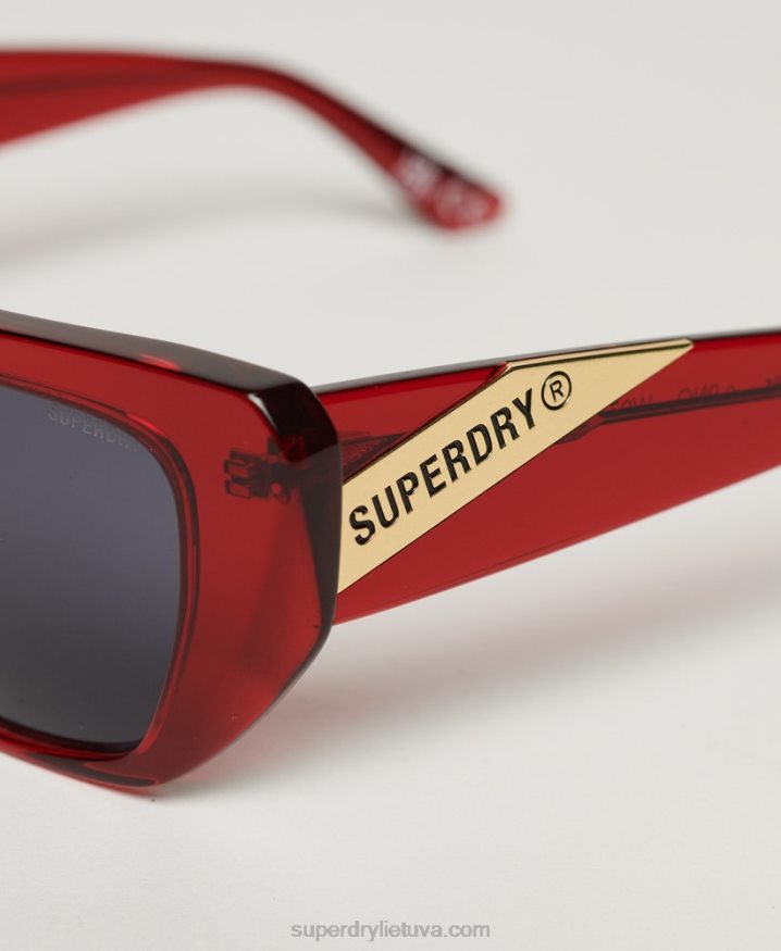 Superdry SDR 90s Angular Sunglasses Red Women