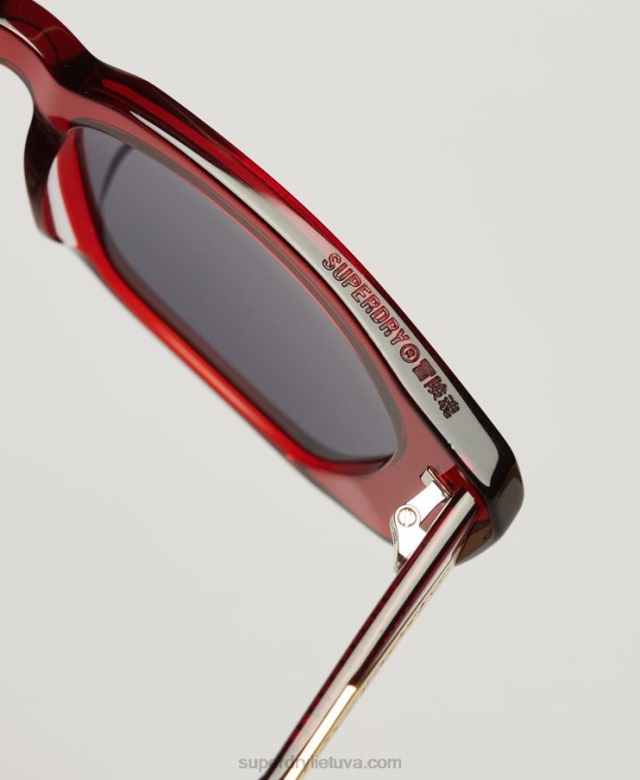 Superdry SDR 90s Angular Sunglasses Red Women