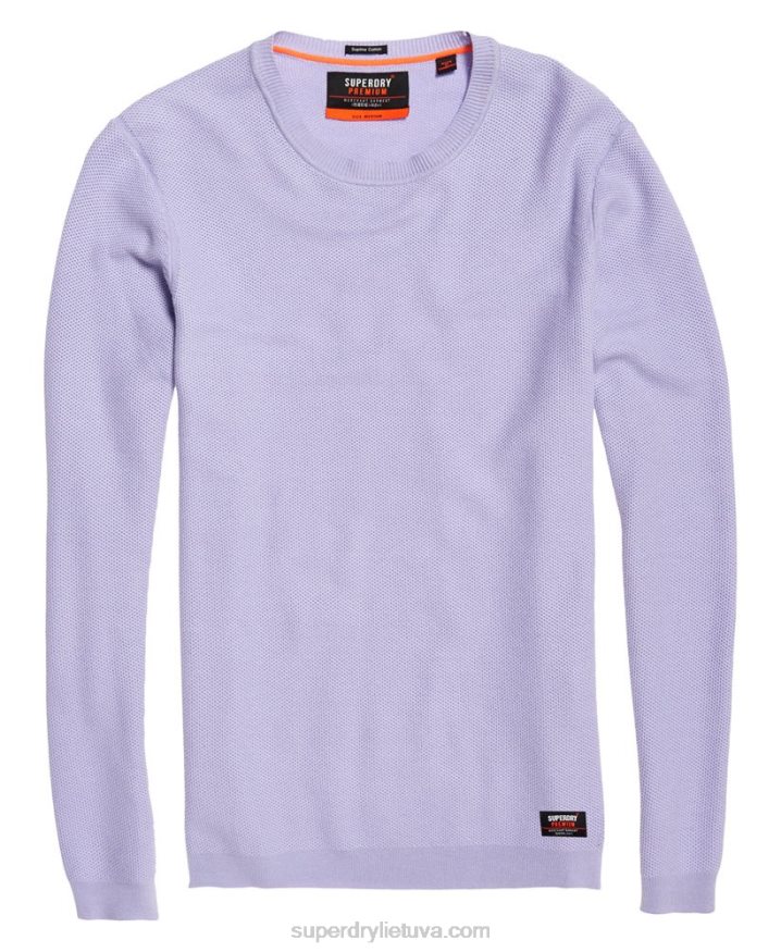 Superdry SUPIMA Cotton Crew jumper Purple Men