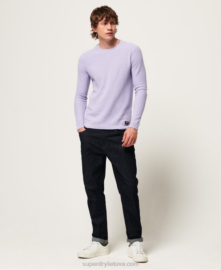 Superdry SUPIMA Cotton Crew jumper Purple Men