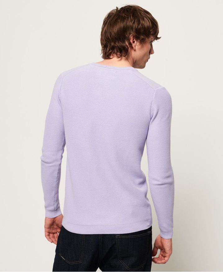 Superdry SUPIMA Cotton Crew jumper Purple Men