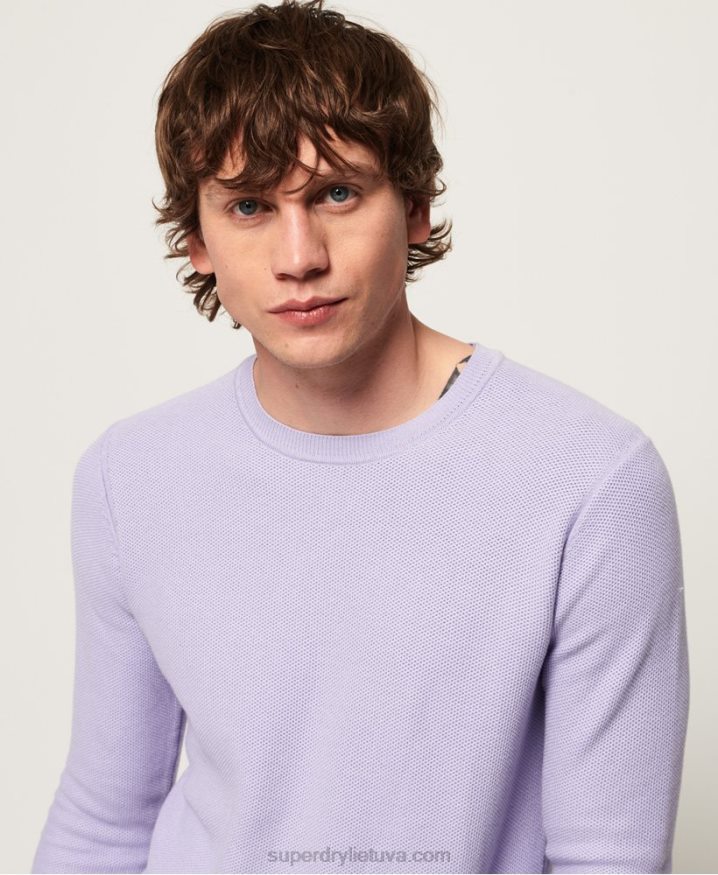 Superdry SUPIMA Cotton Crew jumper Purple Men