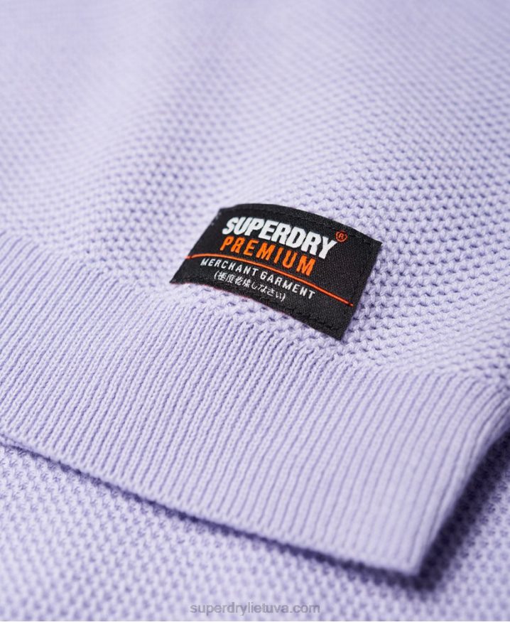 Superdry SUPIMA Cotton Crew jumper Purple Men