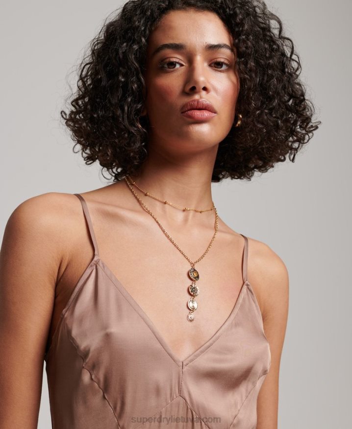 Superdry Satin Cami Midi Dress Brown Women