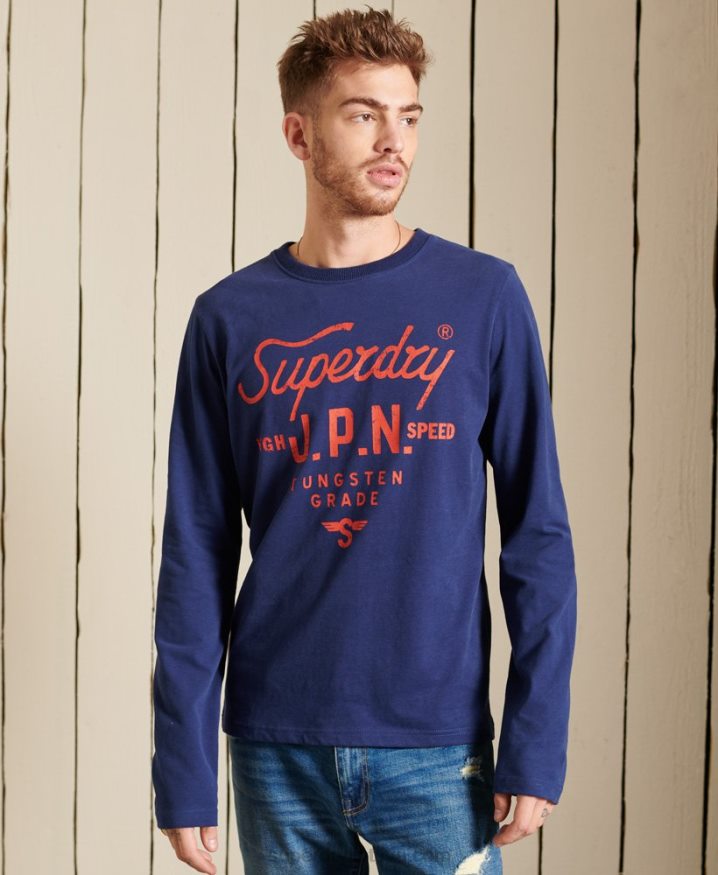 Superdry Script Style Workwear Top Blue Men