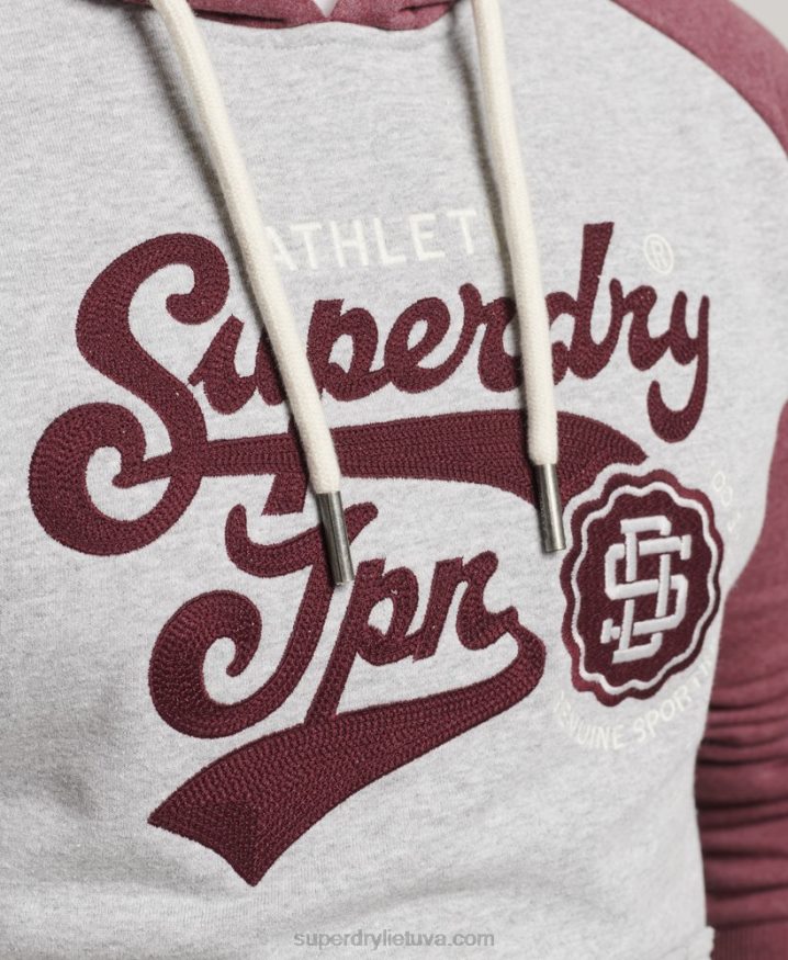 Superdry Scripted College Hoodie Grey Men