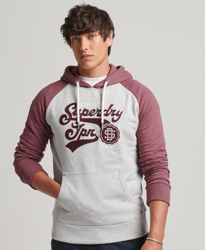 Superdry Scripted College Hoodie Grey Men