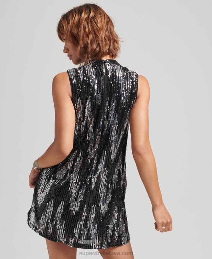 Superdry Sequin A Line Mini Dress Multi Women