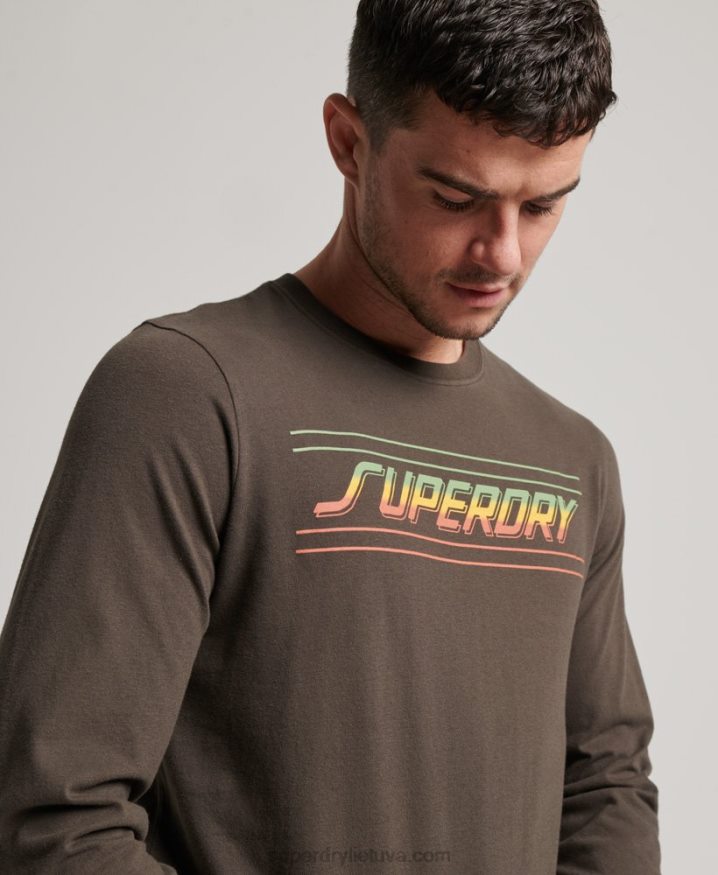 Superdry Shapers  Makers Top Dark Grey Men