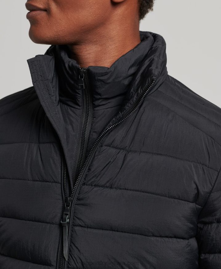 Superdry Short Lightweight Puffer Coat Black Men