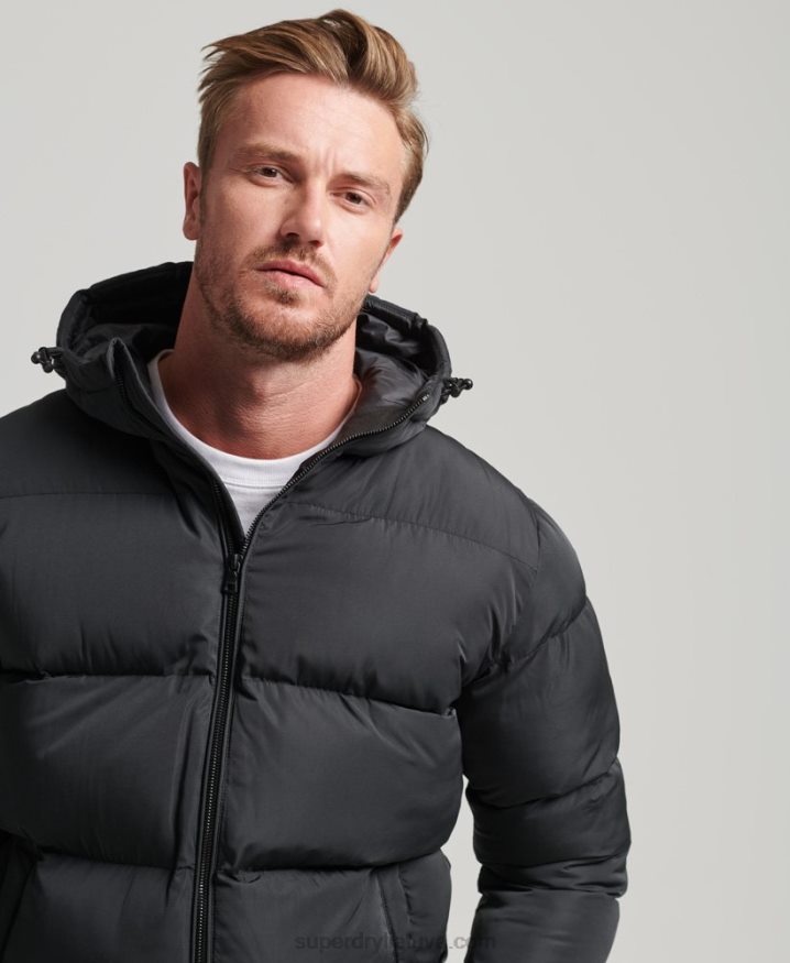 Superdry Short Puffer Coat Black Men