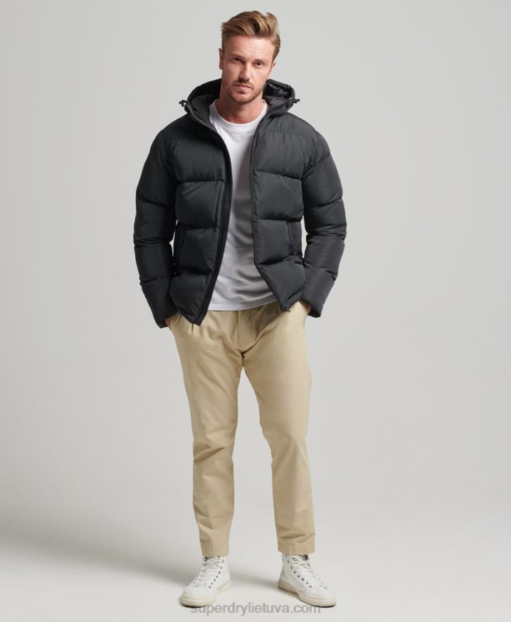 Superdry Short Puffer Coat Black Men