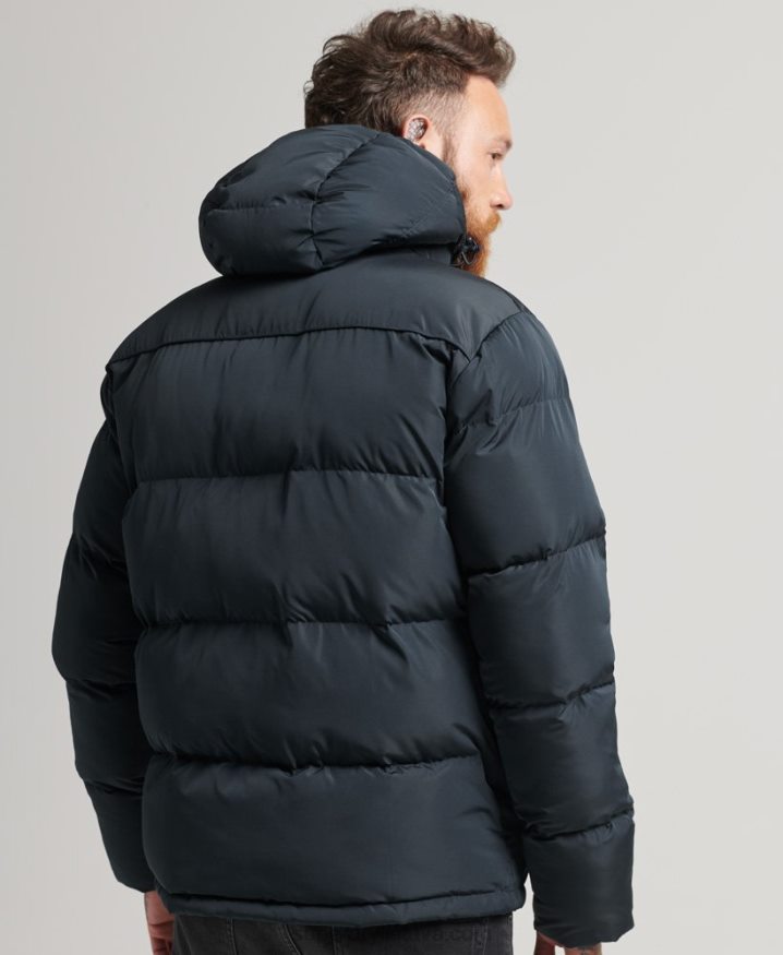 Superdry Short Puffer Coat Navy Men