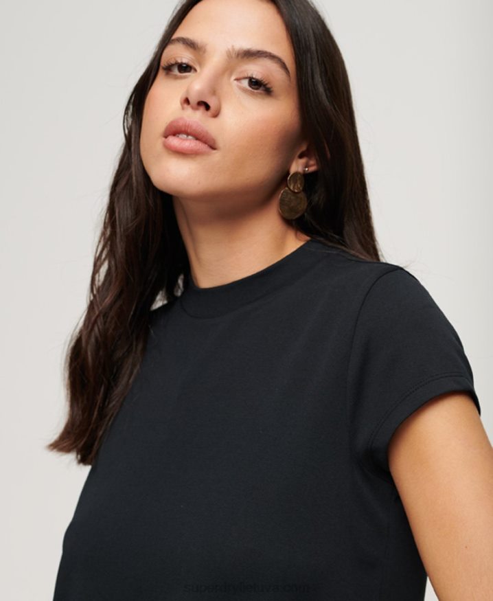 Superdry Short Sleeve A-line Mini Dress Black Women