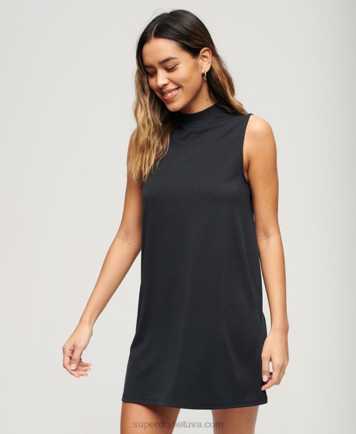 Superdry Sleeveless A-Line Mini Dress Black Women