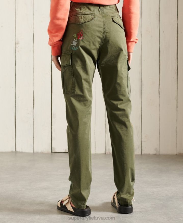 Superdry Slim Cargo Pants Green Women