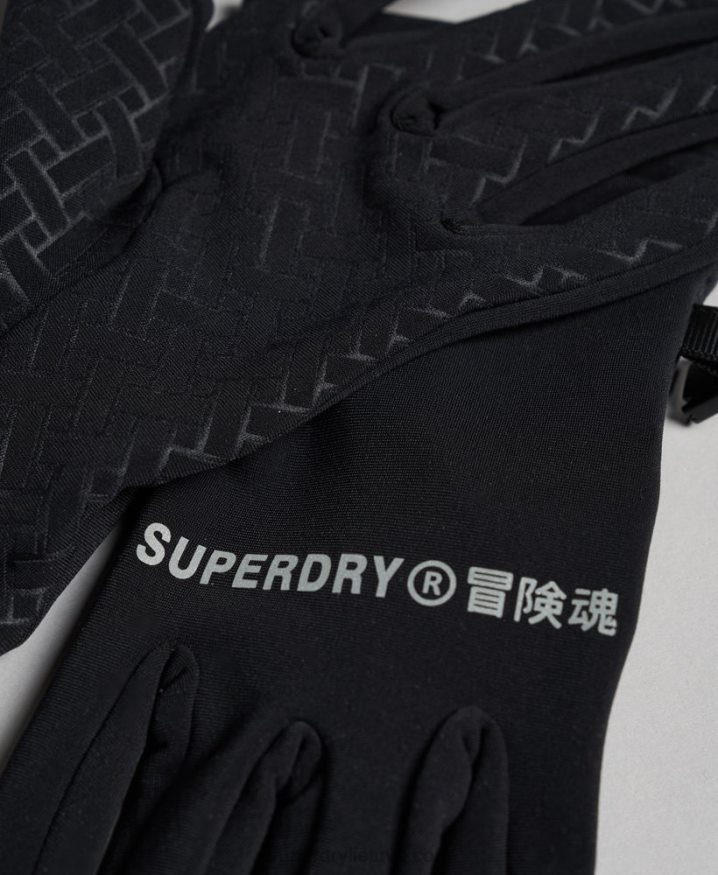 Superdry Snow Glove Liners Black Men