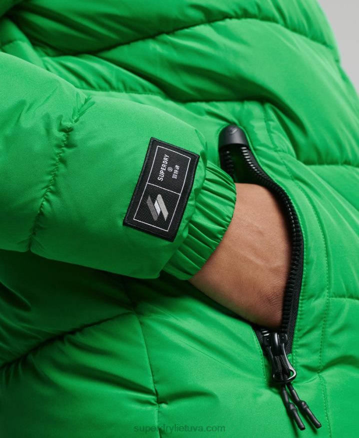 Superdry Sports Puffer Hooded Jacket Green Men