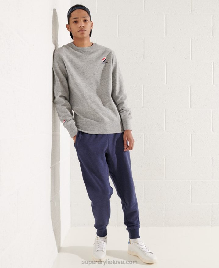 Superdry Sportstyle Essential Crew Neck Sweatshirt Light Grey Men