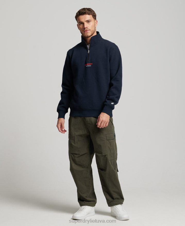 Superdry Sportswear Half Zip Sweatshirt Navy Men