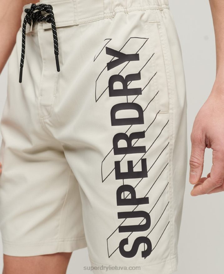 Superdry Sportswear Recycled Board Shorts Beige Men