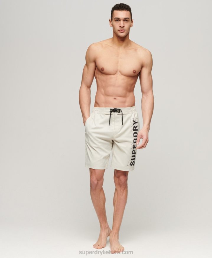 Superdry Sportswear Recycled Board Shorts Beige Men