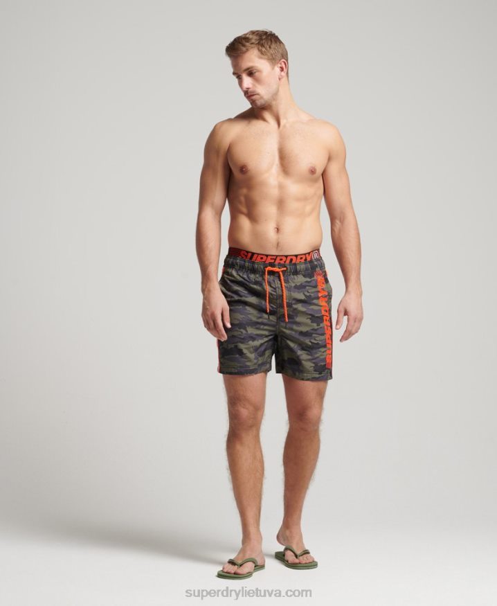 Superdry State Volley Swim Shorts Green Men