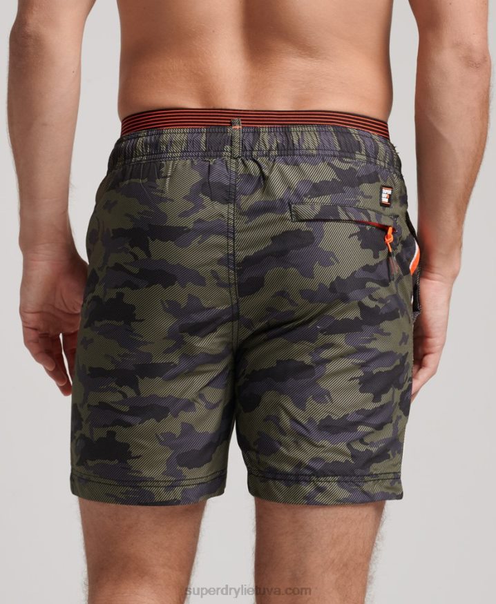 Superdry State Volley Swim Shorts Green Men