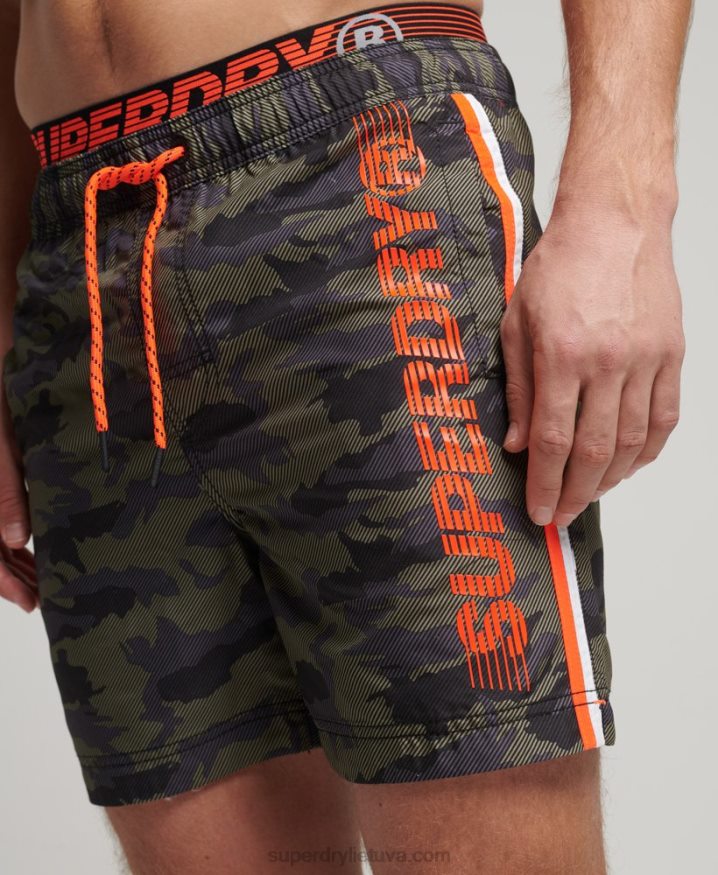 Superdry State Volley Swim Shorts Green Men