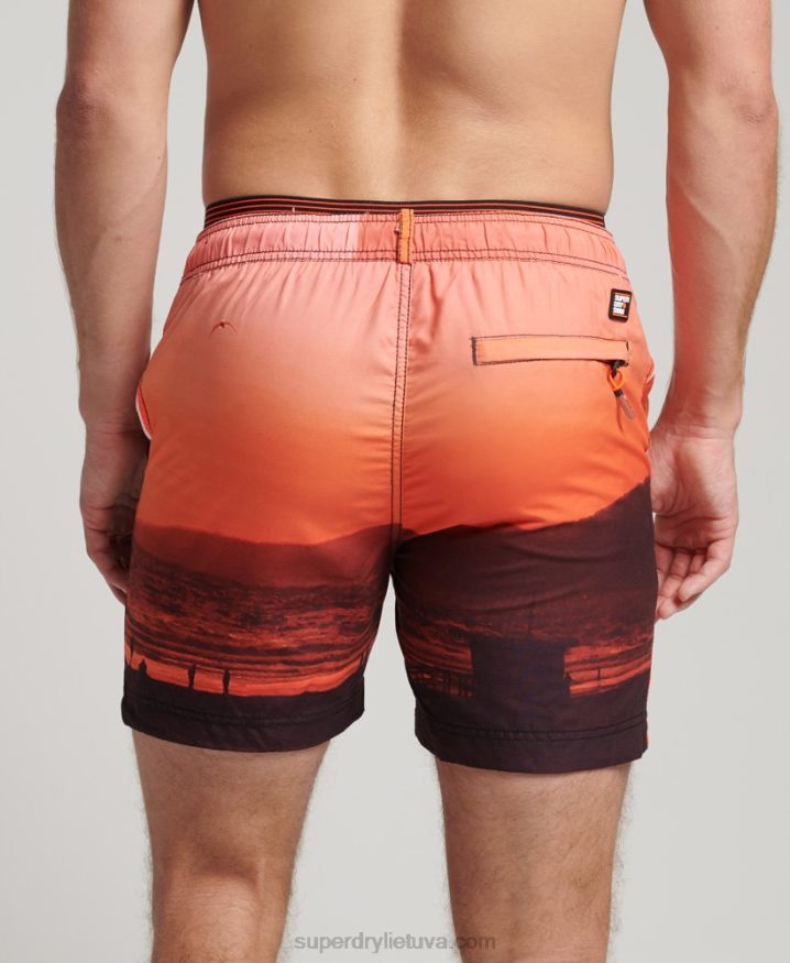 Superdry State Volley Swim Shorts Orange Men