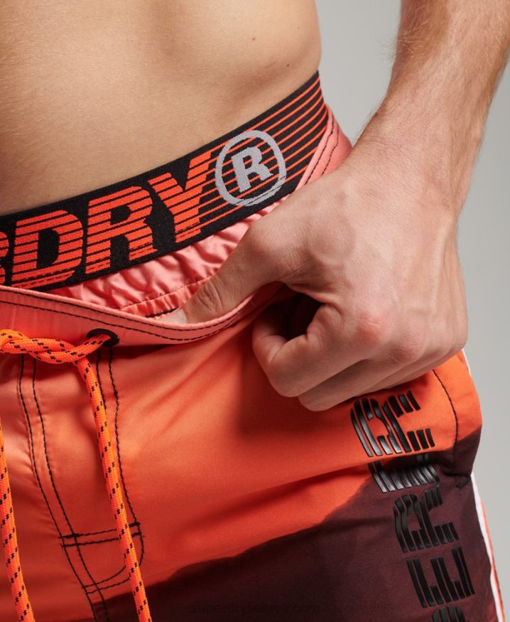 Superdry State Volley Swim Shorts Orange Men