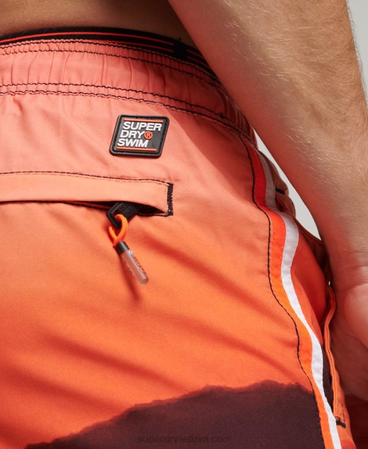 Superdry State Volley Swim Shorts Orange Men