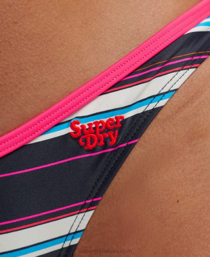 Superdry Striped Recycled Bikini Briefs Multi Women