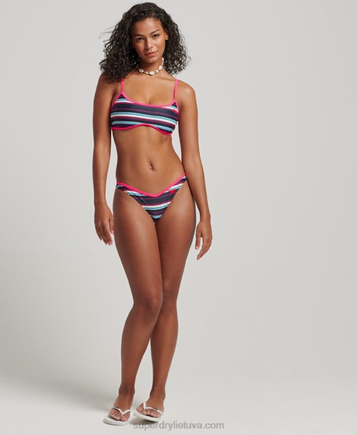 Superdry Striped Recycled Bikini Top Multi Women