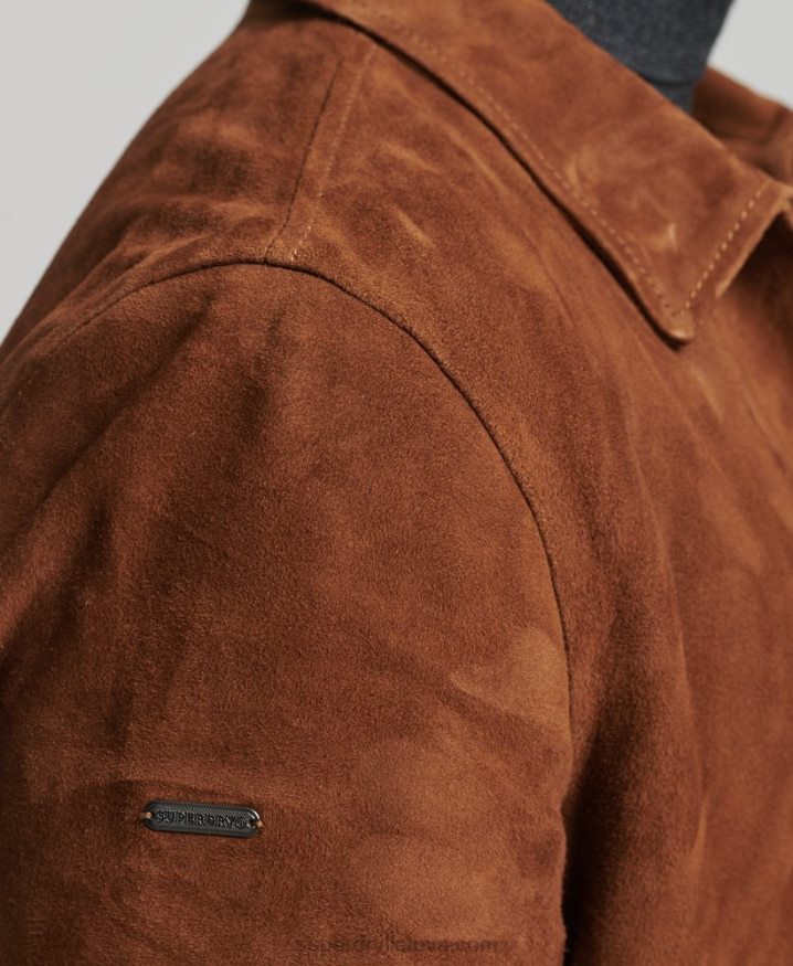 Superdry Studios Coach Suede Jacket Tan Men