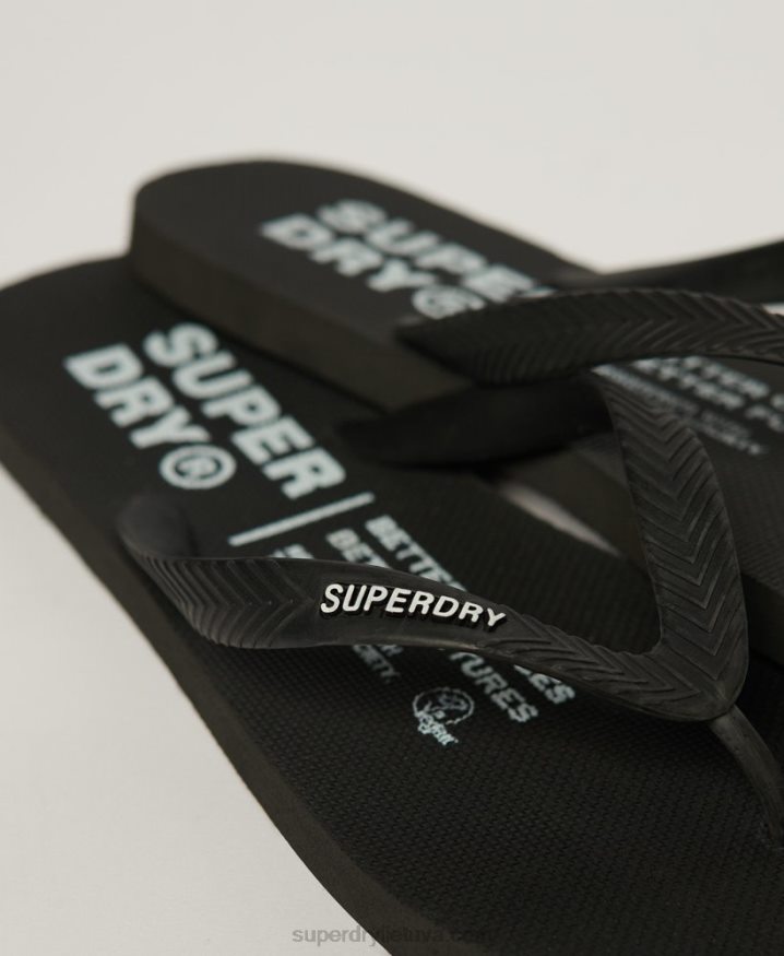 Superdry Studios Flip Flops Black Men