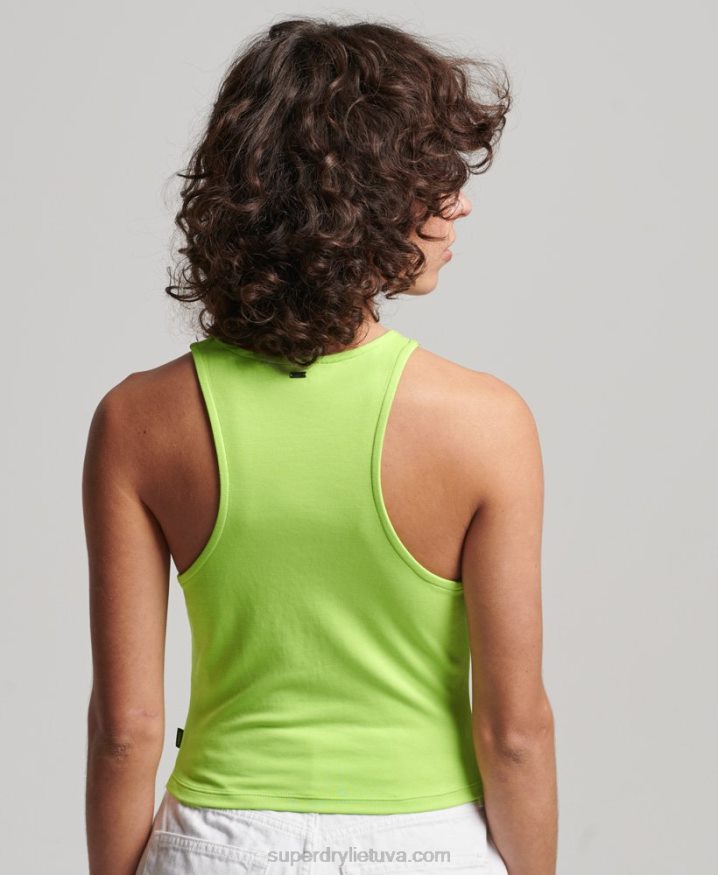 Superdry Studios Jersey Racer Tank Top Green Women