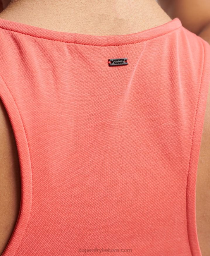 Superdry Studios Jersey Racer Tank Top Pink Women