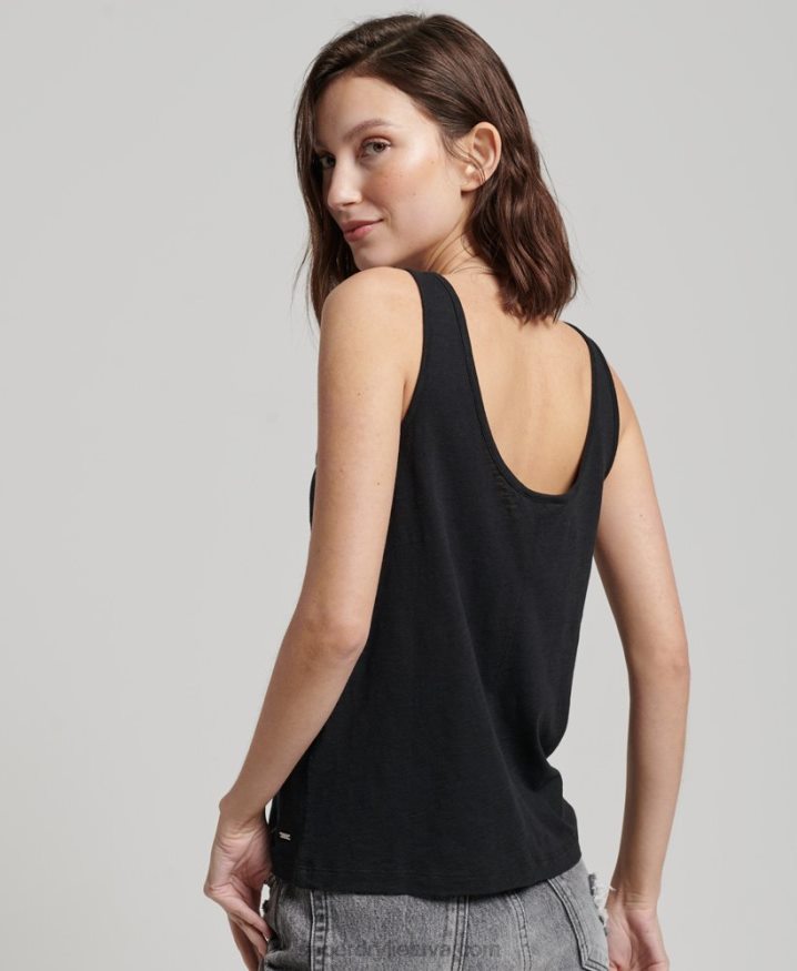 Superdry Studios Jersey Tank Top Black Women