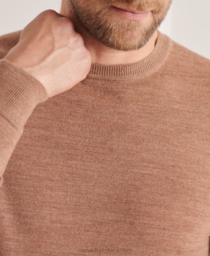 Superdry Studios Merino Crew Jumper Beige Men