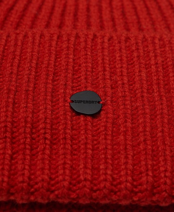 Superdry Studios Premium Ribbed Beanie Orange Men