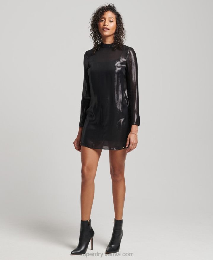 Superdry Studios Sparkle Dress Black Women